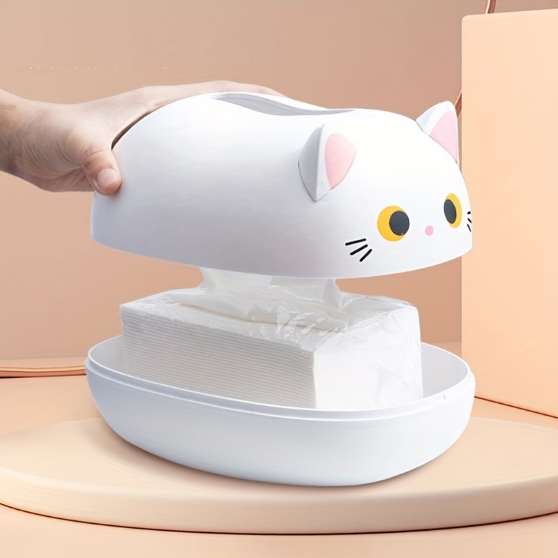 Auto-Taschentuch-Box-Halter, niedlicher weicher Plüsch-Katzen-Corgi-Po- Taschentuch-Spender Cartoon-Tiere Auto-Taschentuchbox  Papierservietten-Aufbewahrungsbox