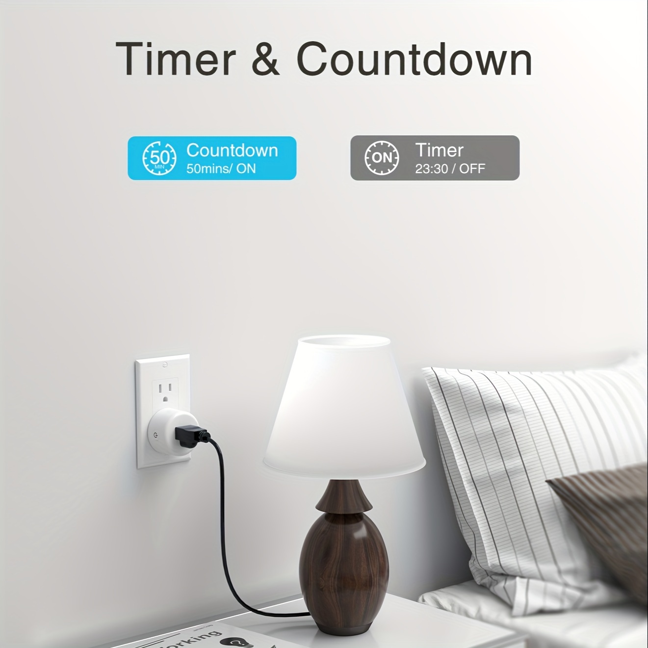 Gosund WP3 Mini Smart Plug Smart Life App Remote Control Work With Alexa  Google Home 10A 2.4GHz WIFI Smart Socket US Plug