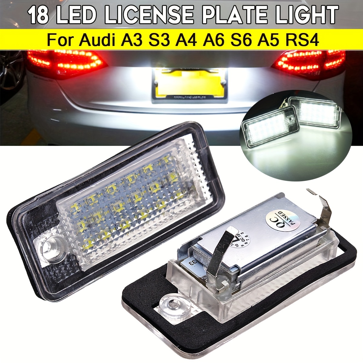 2x LED Kennzeichenbeleuchtung Lampen Canbus für Audi Q7 A3 8P A4