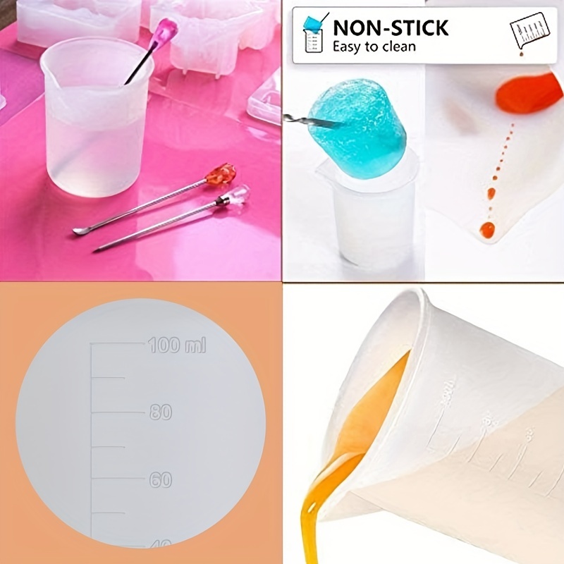 Nicpro Silicone Stir Sticks Kit, 2 PCS Silicone Resin Popsicle Sticks