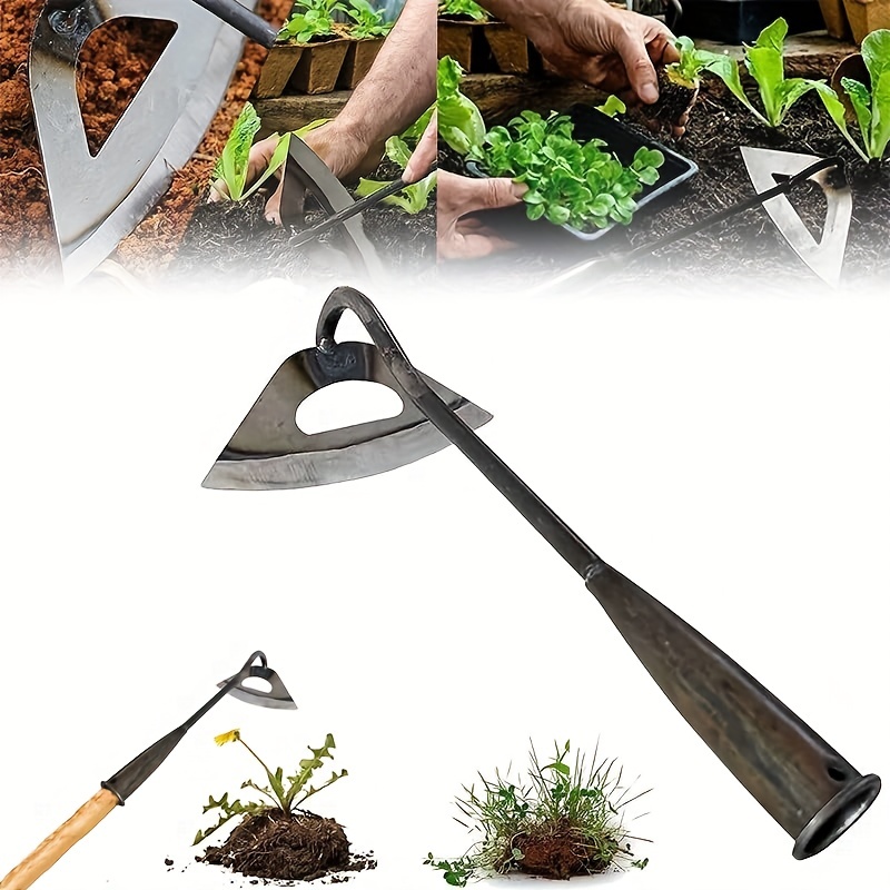 Extractor de malas hierbas y deshierbas, 3 garras, herramienta manual de  jardinería con mango largo de 39.0 in y pedal de pie de alta resistencia