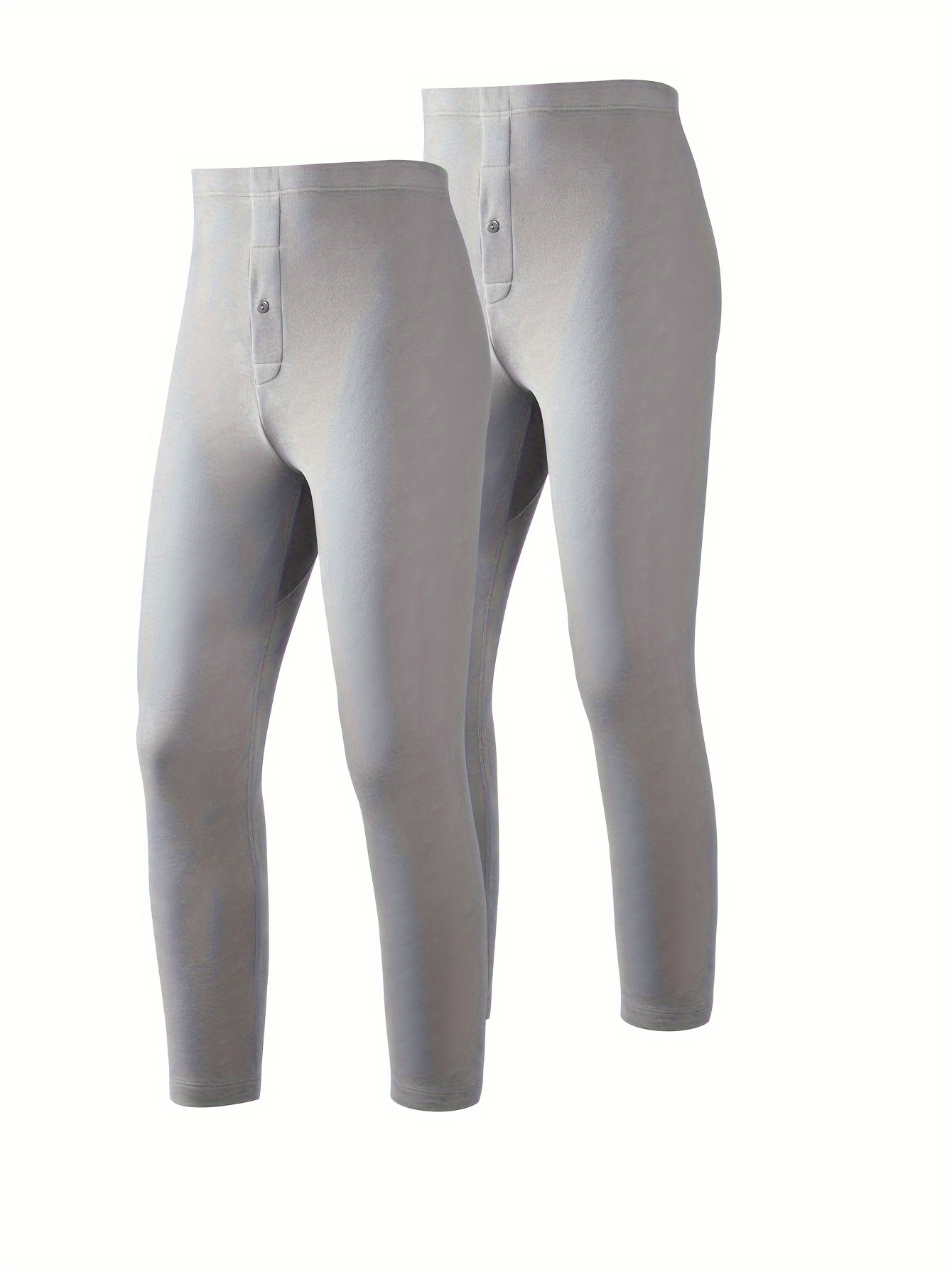 Men Thermal Underwear Long Leggings Base Layer Long Johns Tight Base Layer  Long Bottoms Men's Home Pants Dark Grey