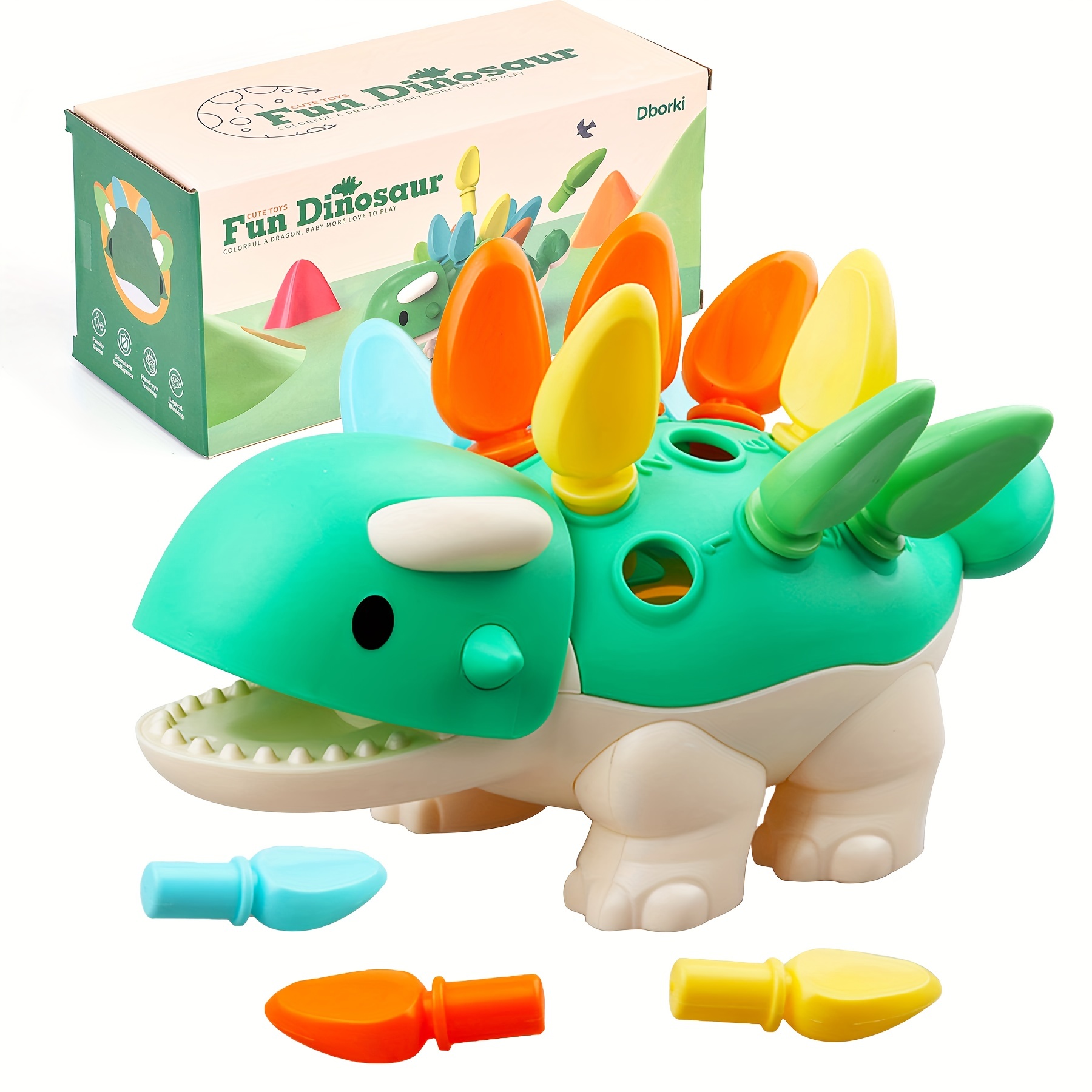 Temu　Japan　幼児モンテッソーリおもちゃ学習活動教育恐竜ゲーム　感覚細かい運動能力の発達おもちゃ
