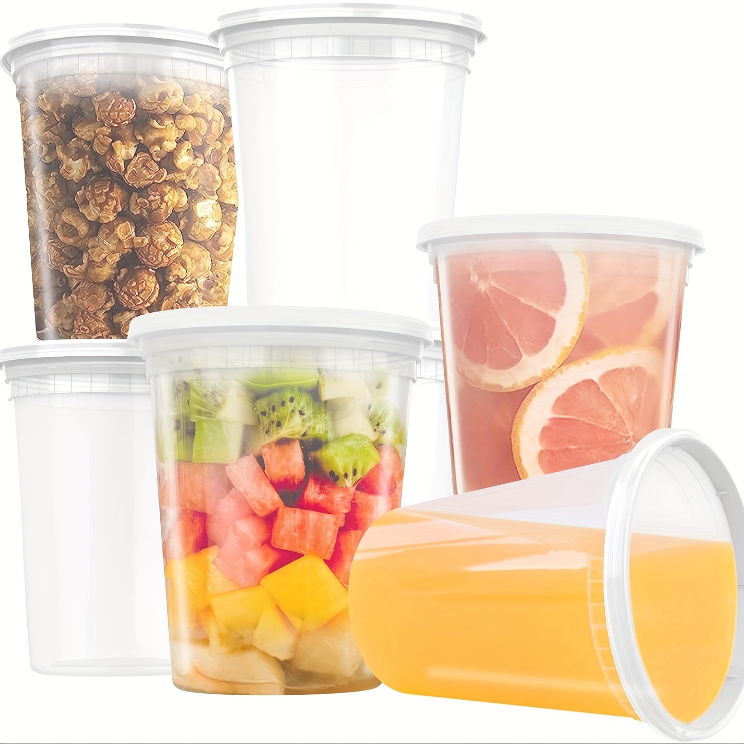 PRI Plastic Food Containers Takeaway Microwave Freezer Safe Storage Boxes  LIDS