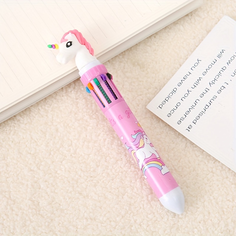 1pc Multicolor Ballpoint Pen With 10 Colors For Note Taking And