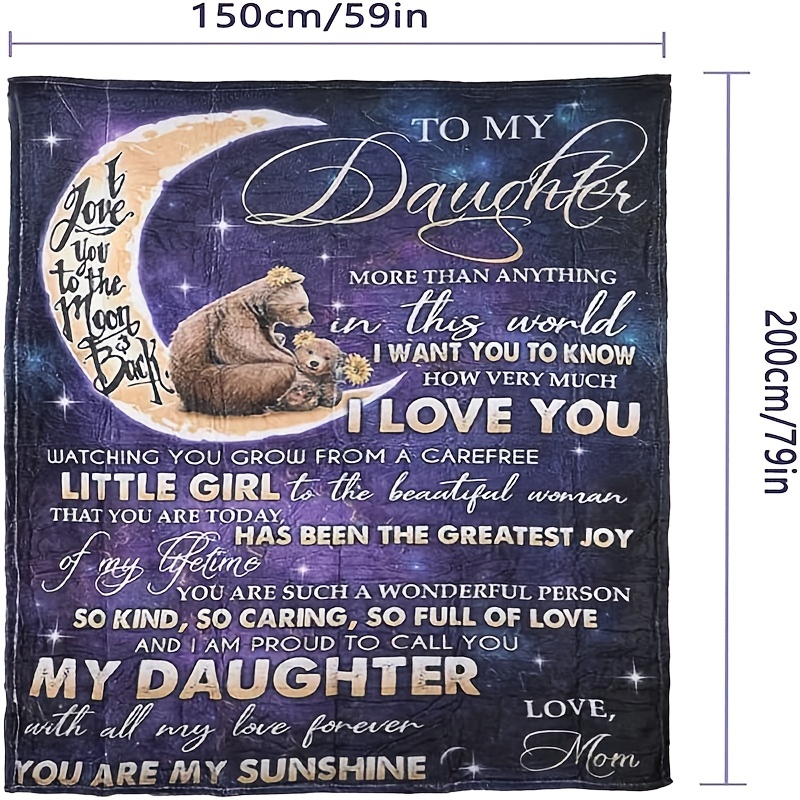 Daughter blanket from mum and online dad