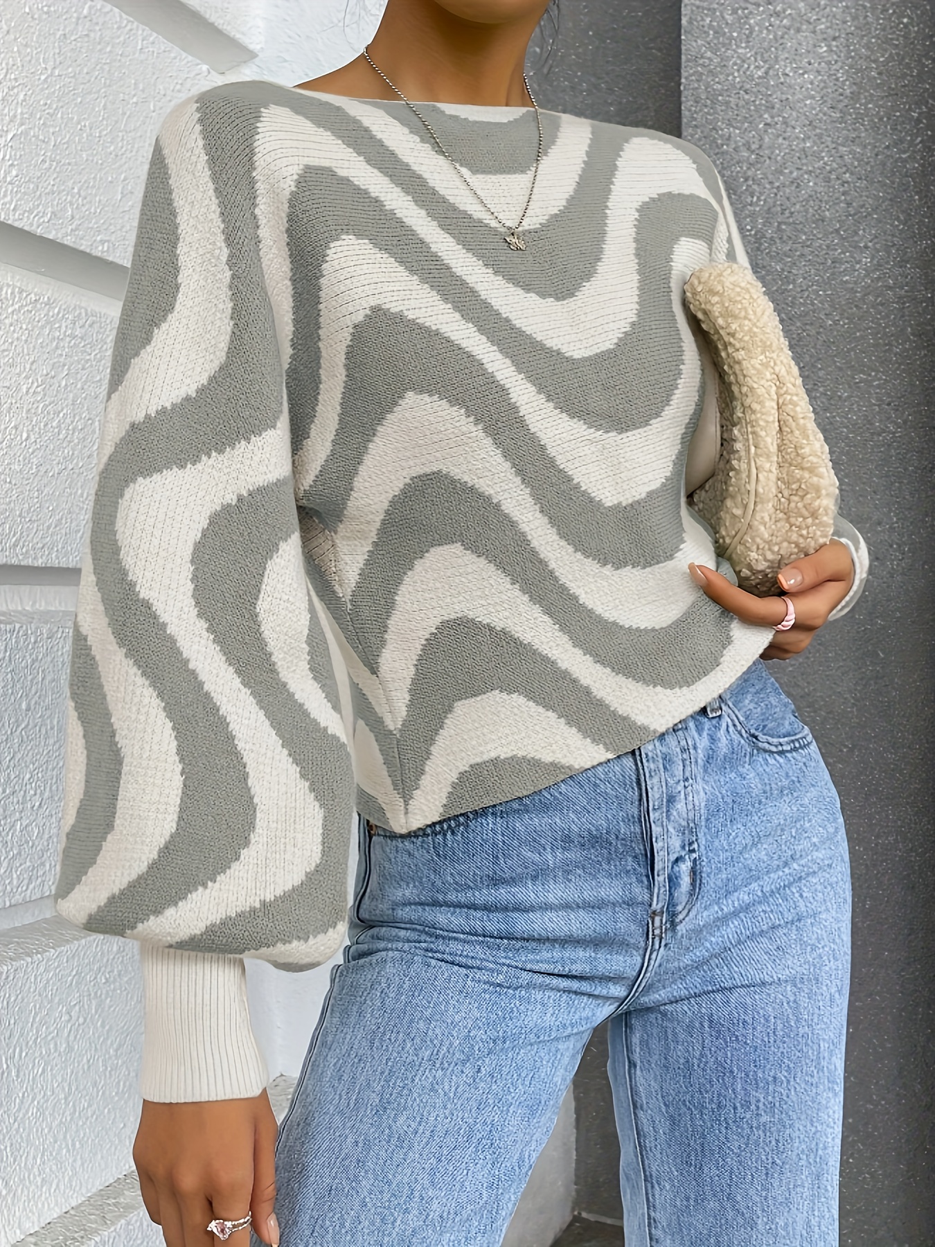 Topshop swirl hot sale pattern jumper