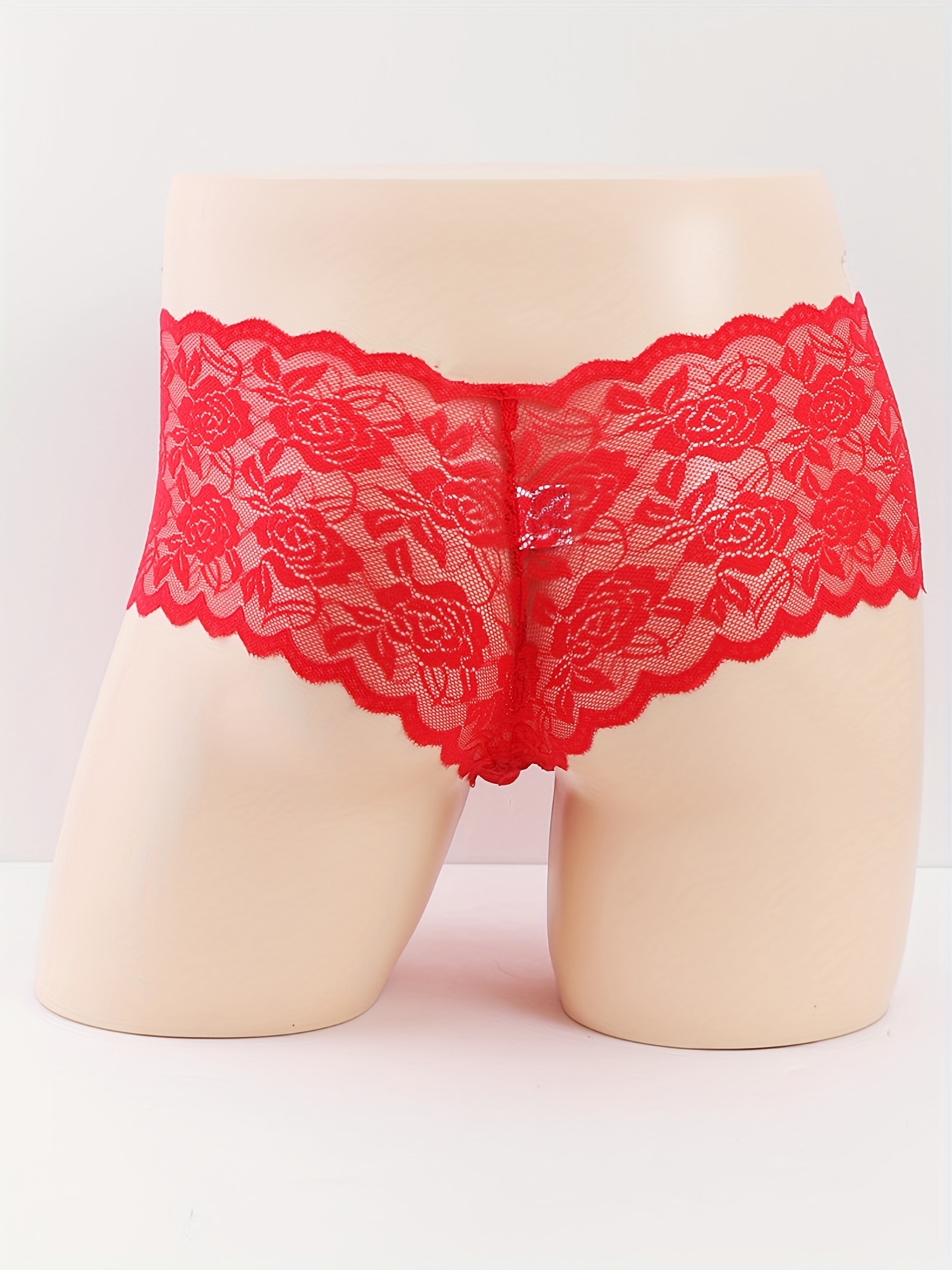 New Year's Pure Cotton Red Underpants Men u Convex Sexy