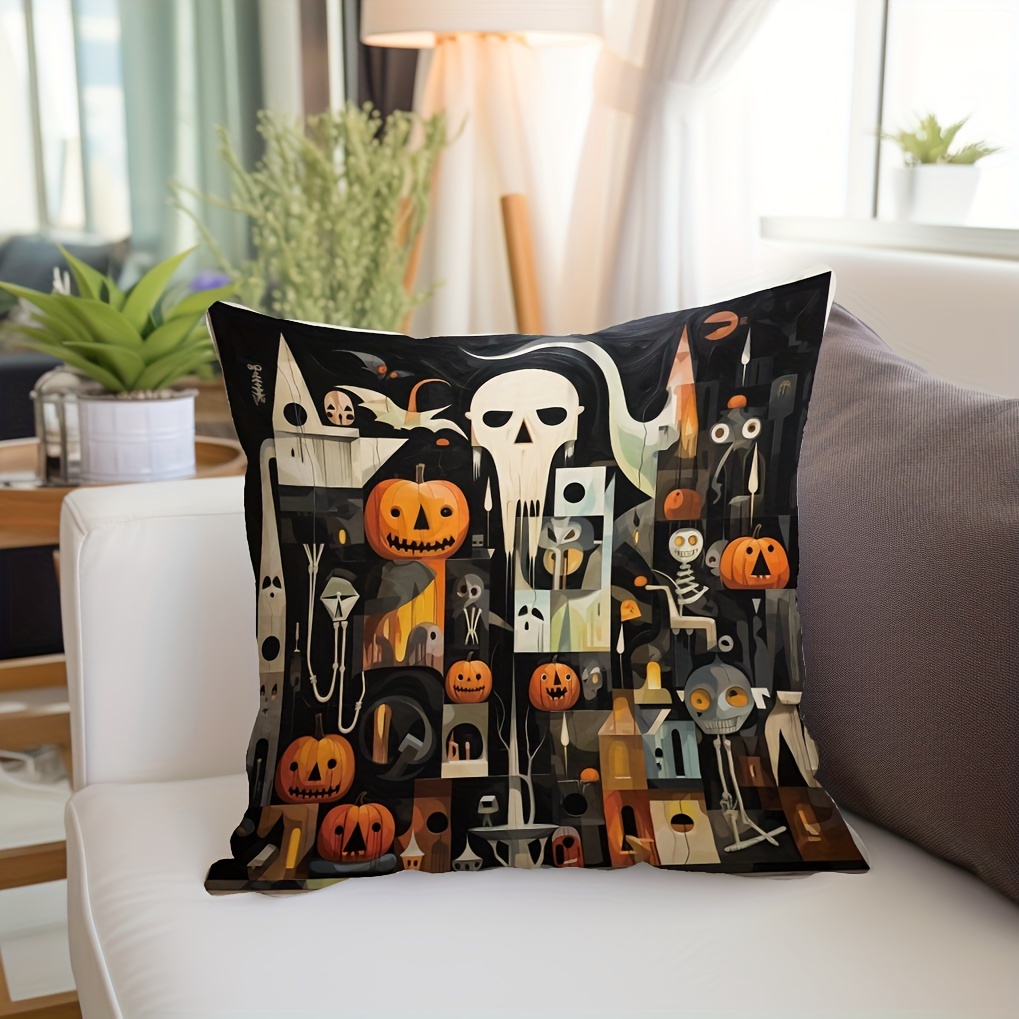 1pc Federa In Flanella Cuscino Gatto Halloween Divani - Temu Switzerland