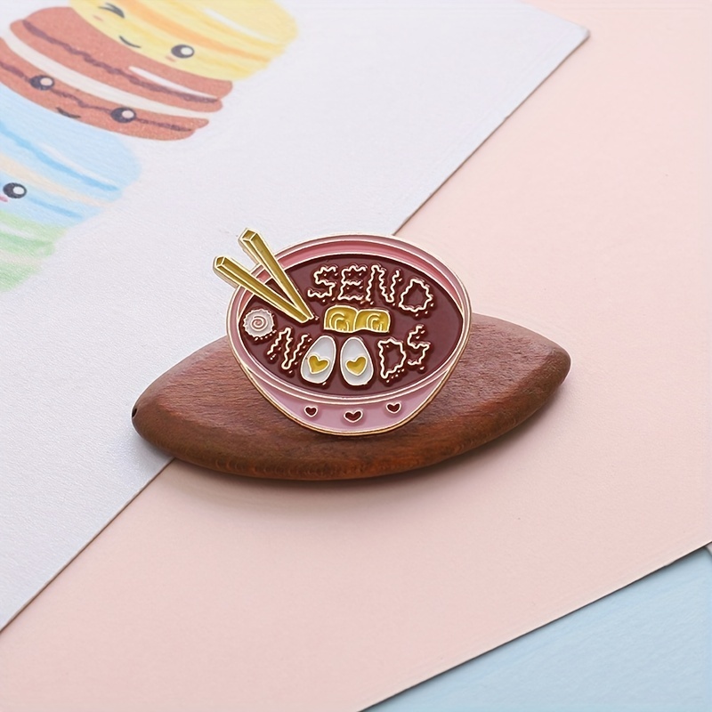 1pc Cartoon Ramen Brooch Creative Simulation Food Pin Brooch Clothing Bag Accessories Gift,XZ2111,$1.19,Temu