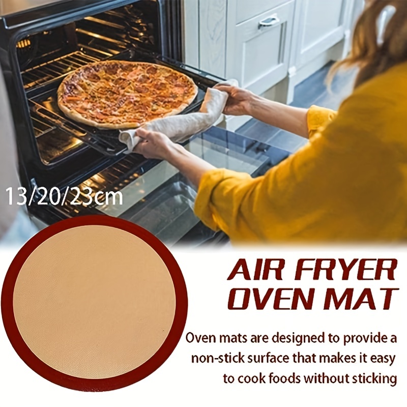 Heat Resistant Silicone Baking Mats Reusable Round Oven - Temu