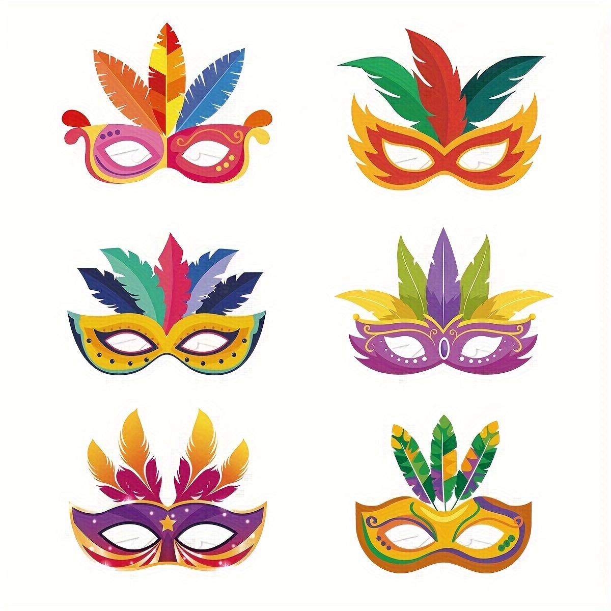 Máscara de Mardi Gras, gafas de papel para cabina de fotos, 27 piezas  divertidas de carnaval de papel para adultos y niños, divertidos accesorios  de