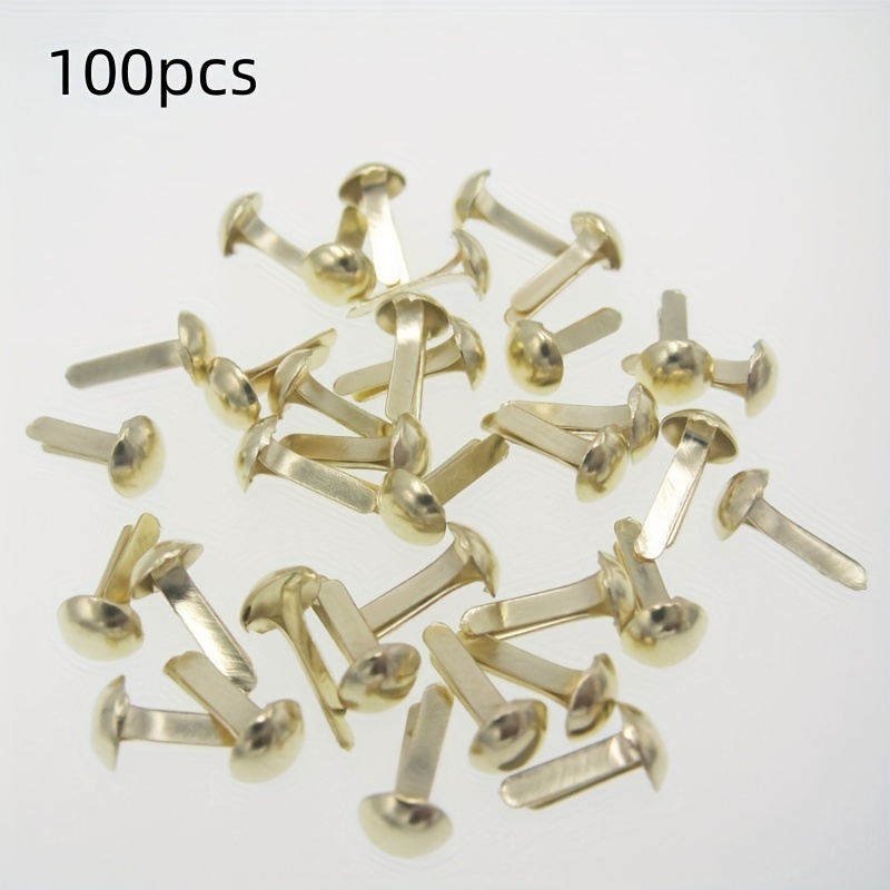 Metal Brass Fasteners Paper Fasteners for Crafts Gold 1000pcs Paper  Fastener 15MM Brads Paper Fasteners Document