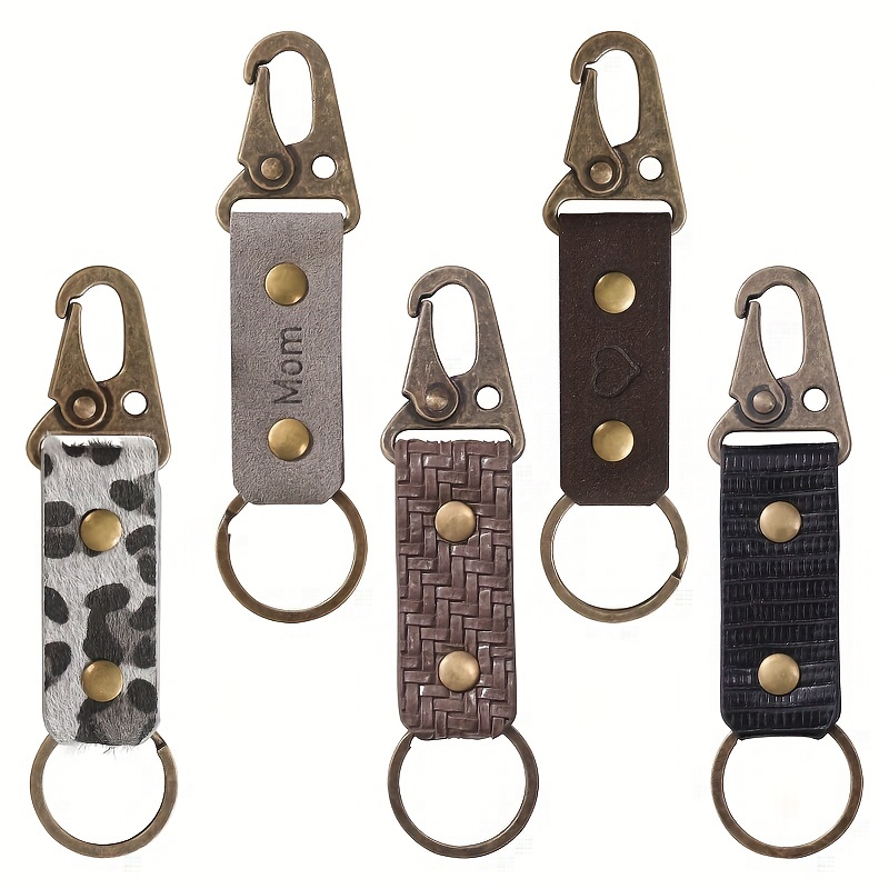 Porte clés Vintage En Cuir PU Avec Clip Tactique Porte clés - Temu Canada
