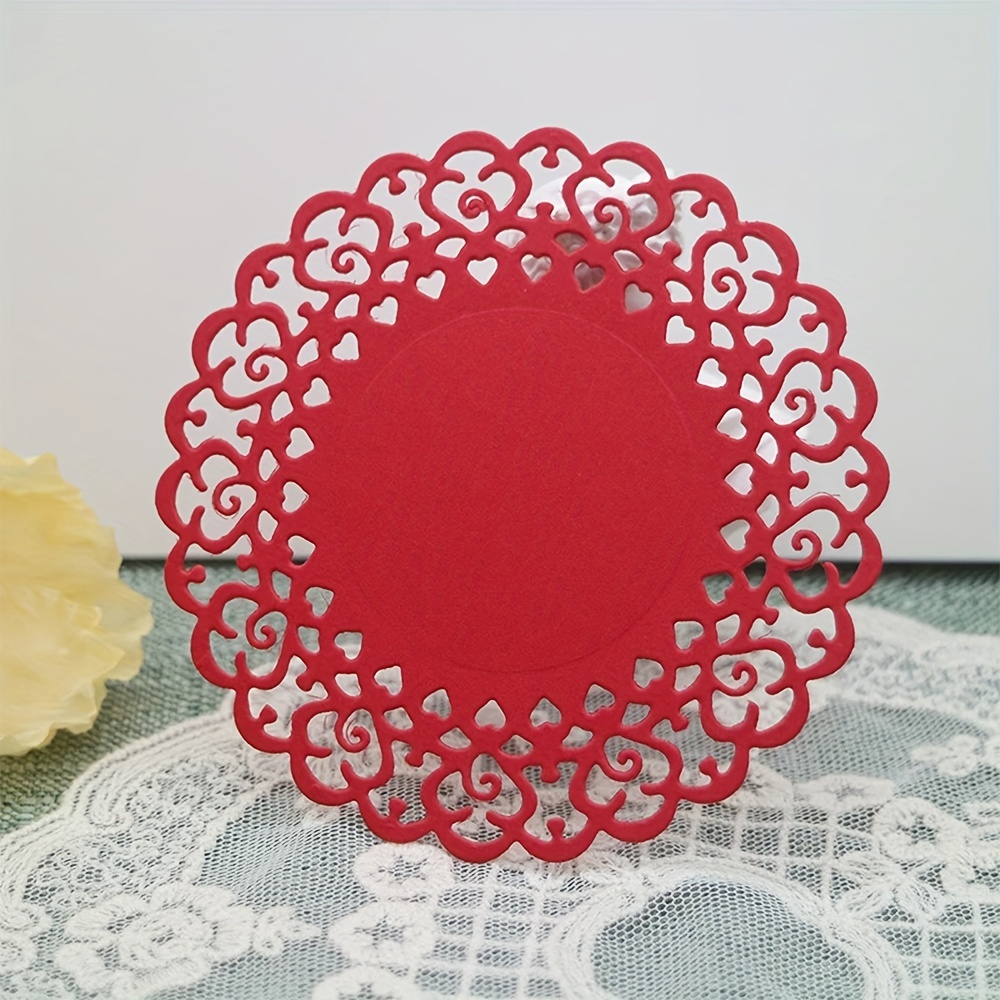 SpirWoRchlan Fustelle Circolari In Metallo - Set Per Scrapbooking, Goffratura E Biglietti - 9x8.7cm - 4