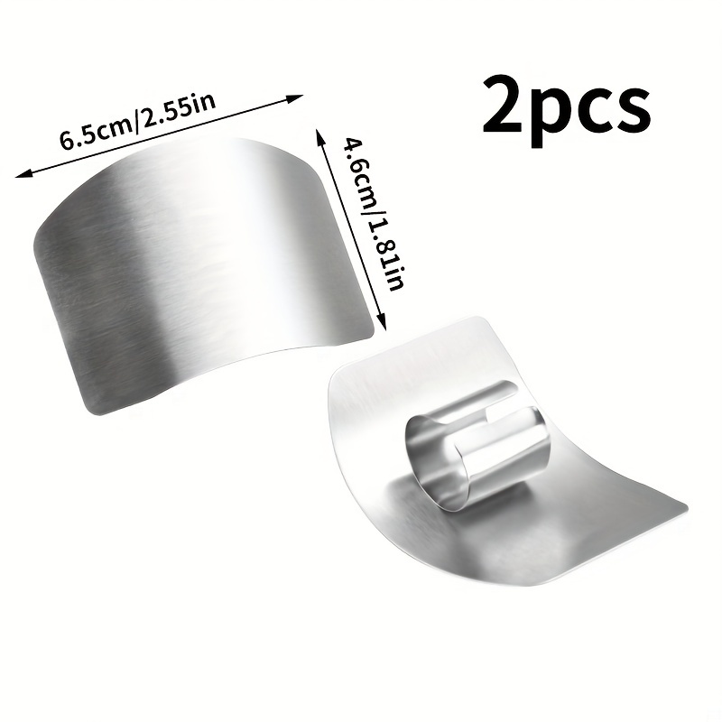 2 Packs Stainless Steel Finger Guards ,Cutting Knife Cutting Protector  ,Kitchen Tool Guard Finger Protector For Slicing and Chopping