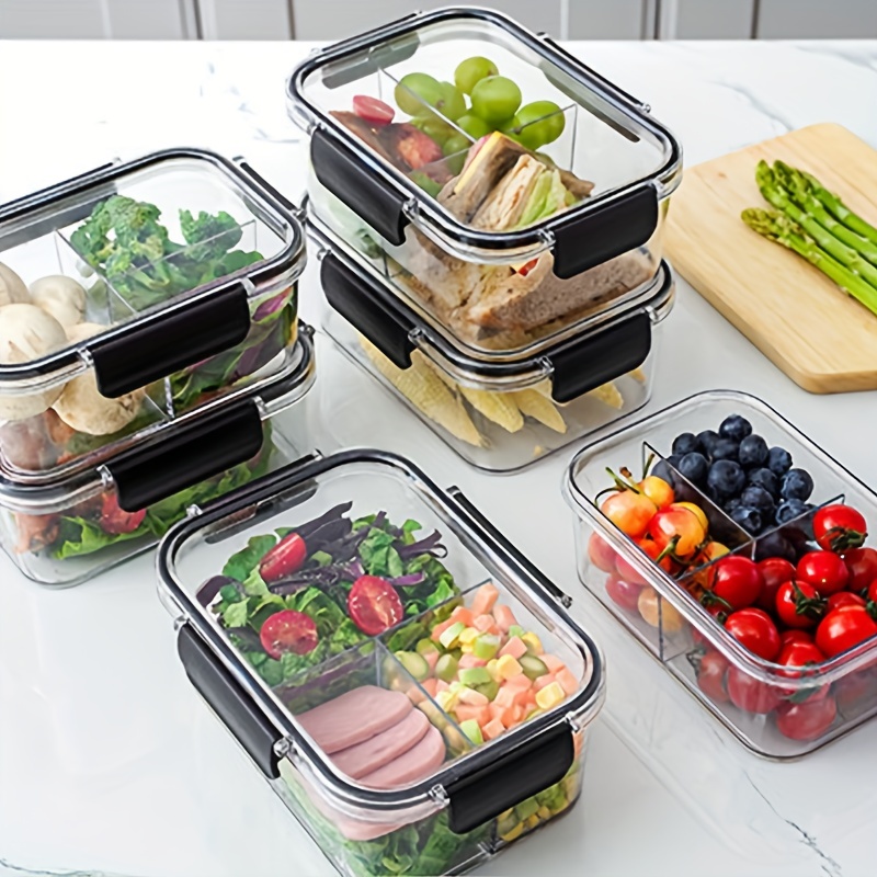 Clear Plastic Food Storage Box With Locking Lid Sealed - Temu