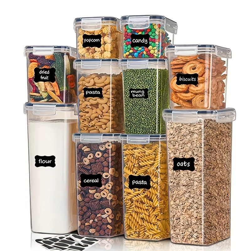 Vtopmart 20 recipientes herméticos para el almacenamiento de alimentos, sin  Bisfenol A, con tapas de fácil bloqueo, para organizar y almacenar la