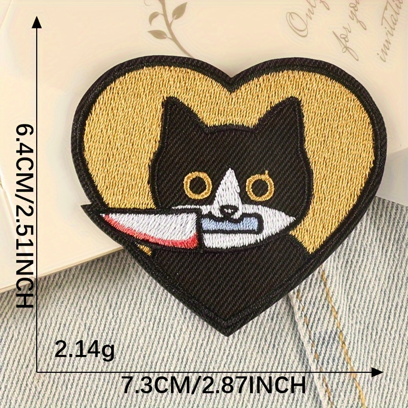 Embroidery Stickers Cartoon Skulls Cats Clothing Accessories - Temu