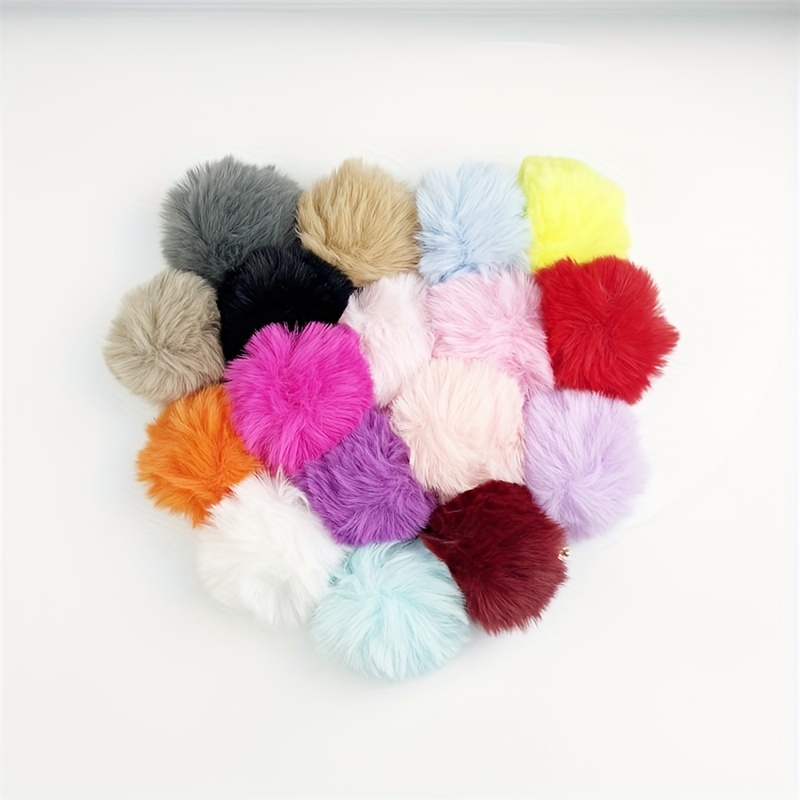 New Style Colorful Fur Ball Plush Animal Backpack Pendant Keychain