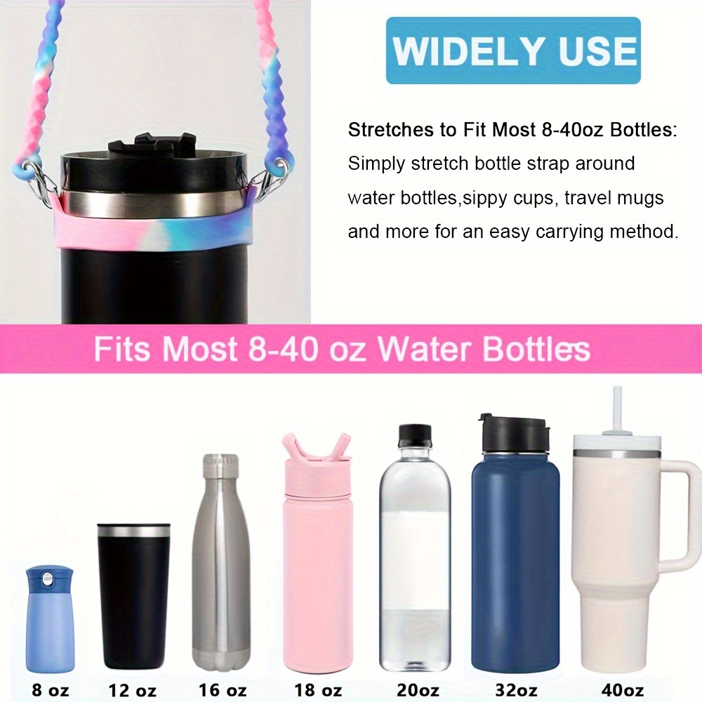 Water Bottle Handle Strap Sling Bottle Pouch Holder Fit 40-128Oz