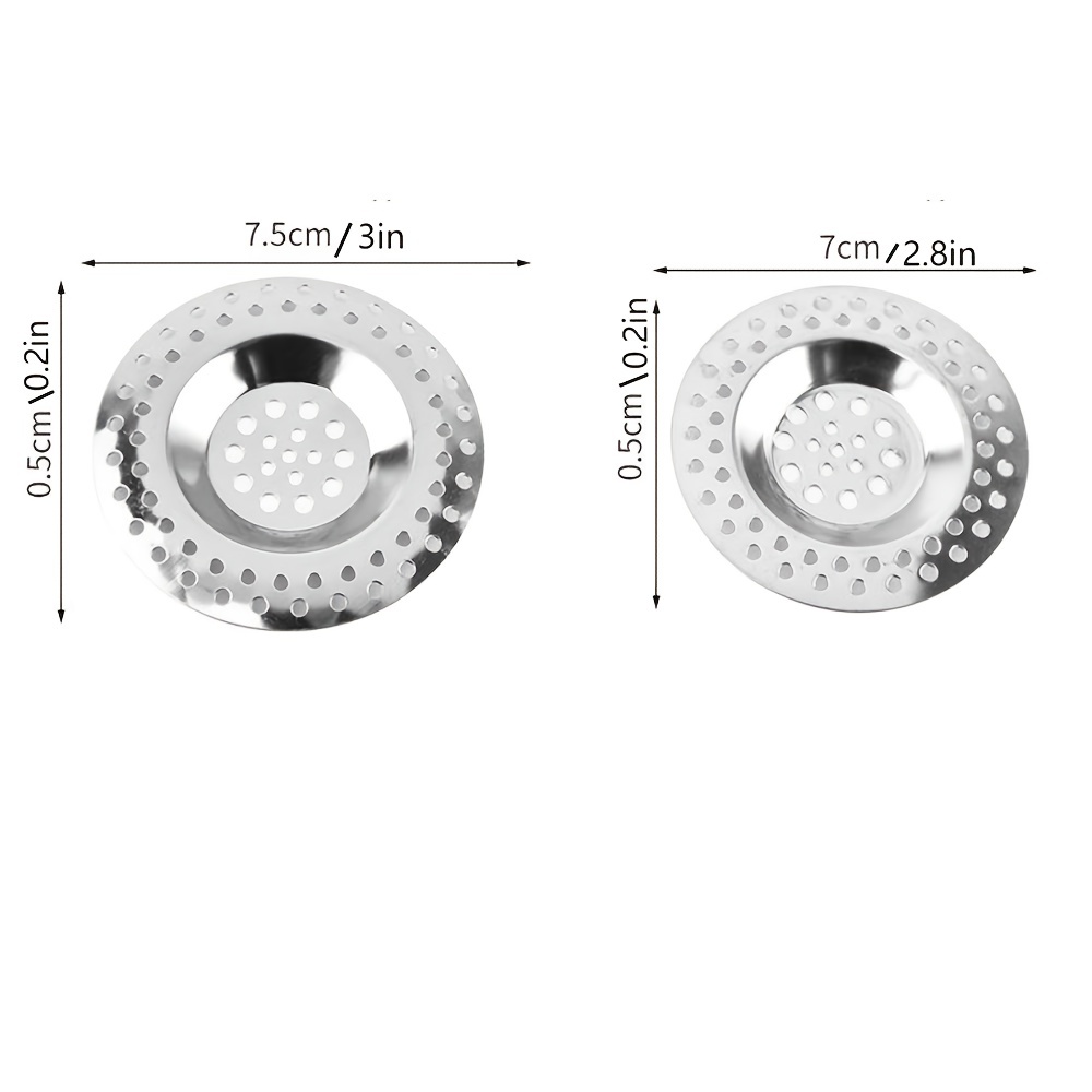 Drain Protector & Hair Catcher, Stainless Steel, Stopper Plug