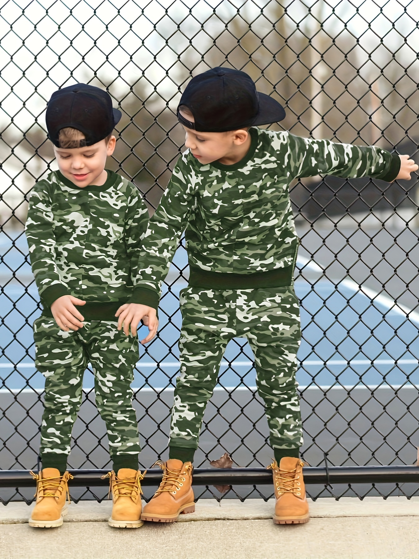 Children's Clothes Sweatshirt Boys' Spring Clothes Sports Suits Military  Clothes Kids Spring Camouflage Clothes 2Pcs Sets