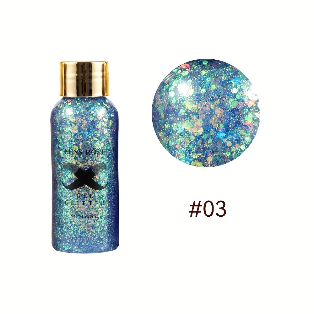 Miss Rose 50ml Gel Glitter Viso E Corpo Multipurpose A Lunga Durata Sequins  Liquidi Glitter Chunky Per Viso Capelli Unghie Cosmetici, Le Migliori  Offerte Giornaliere Di Oggi