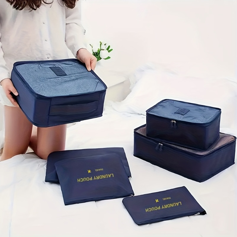 Cubi Da Imballaggio Per Valigie Da Viaggio Da 6 Pezzi, Custodia Pieghevole  Per Vestiti, Organizer Per Bagagli Intimi, Essenziale Per Il Viaggio