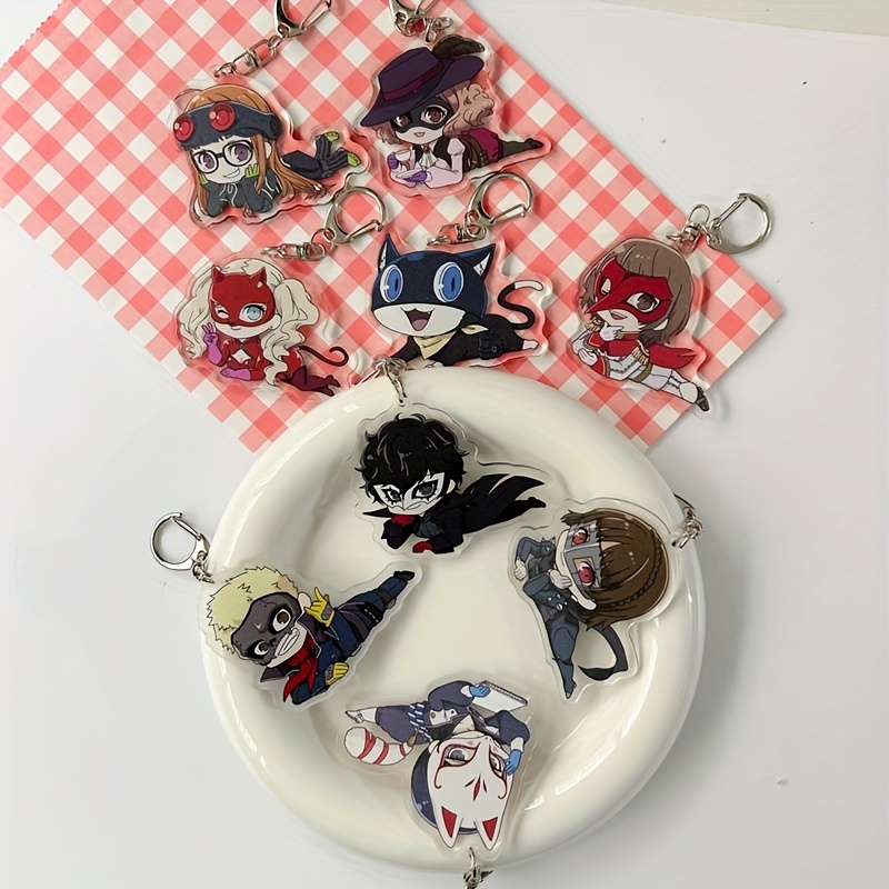 Japanese Anime Keychain Acrylic Cute Kawaii Key Chain Purse - Temu