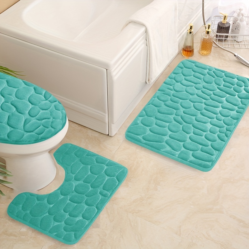 Mat Bath Cobblestones, Foam Bath Mat Absorbent Carpet