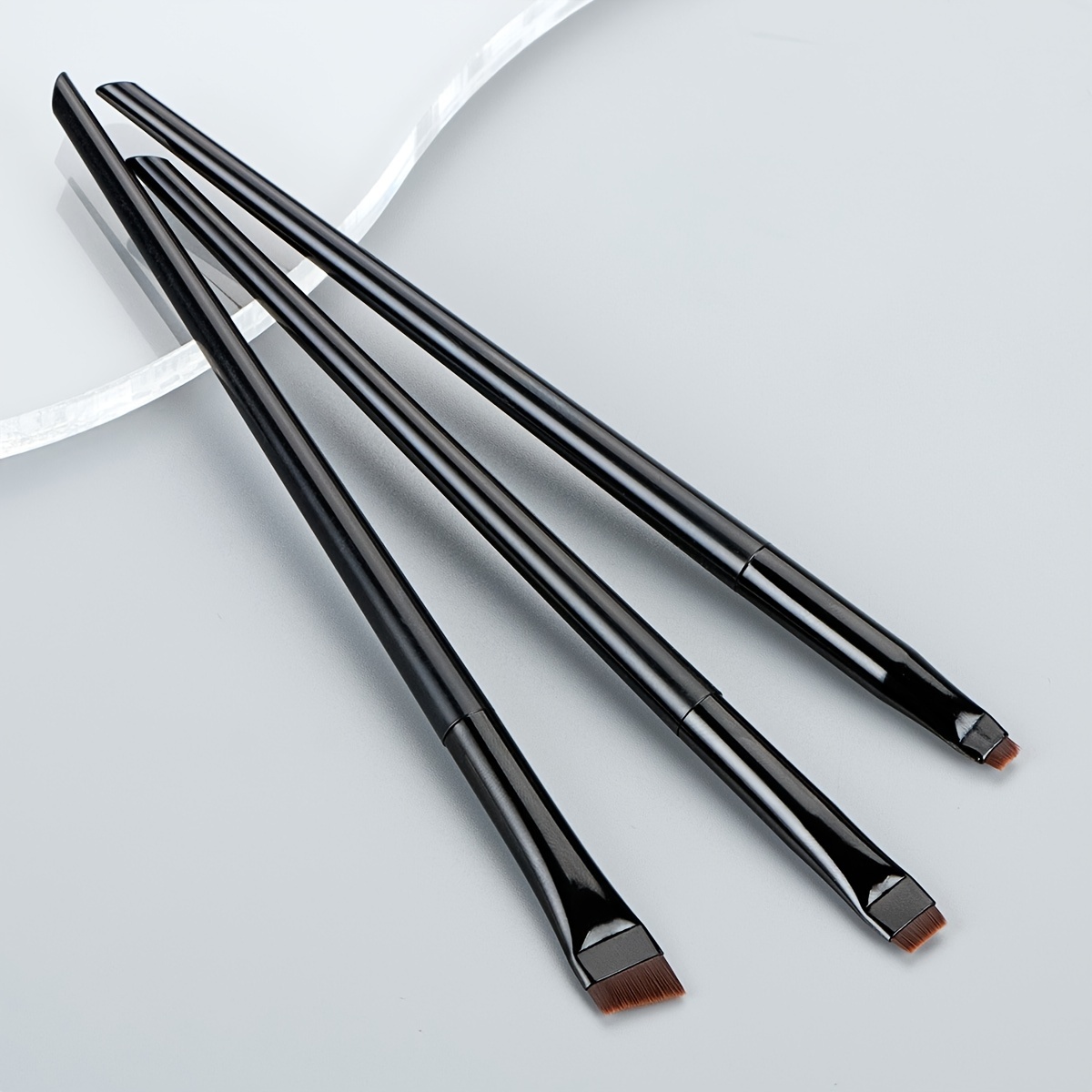 TIESOME 6Pz Set di pennelli angolati per eyeliner, set di pennelli di  precisione ultra sottili per il trucco dell'ombretto Strumenti per il  trucco con