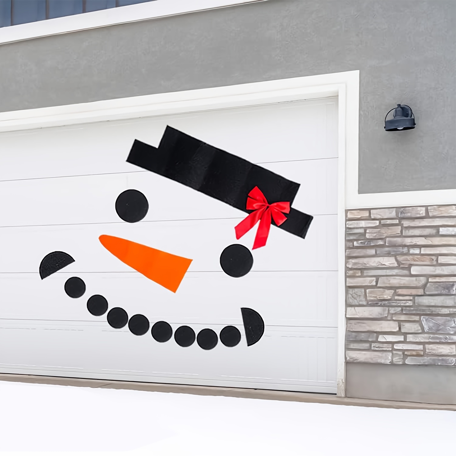 Christmas Garage Decoration Stickers Garage Door Decals Non