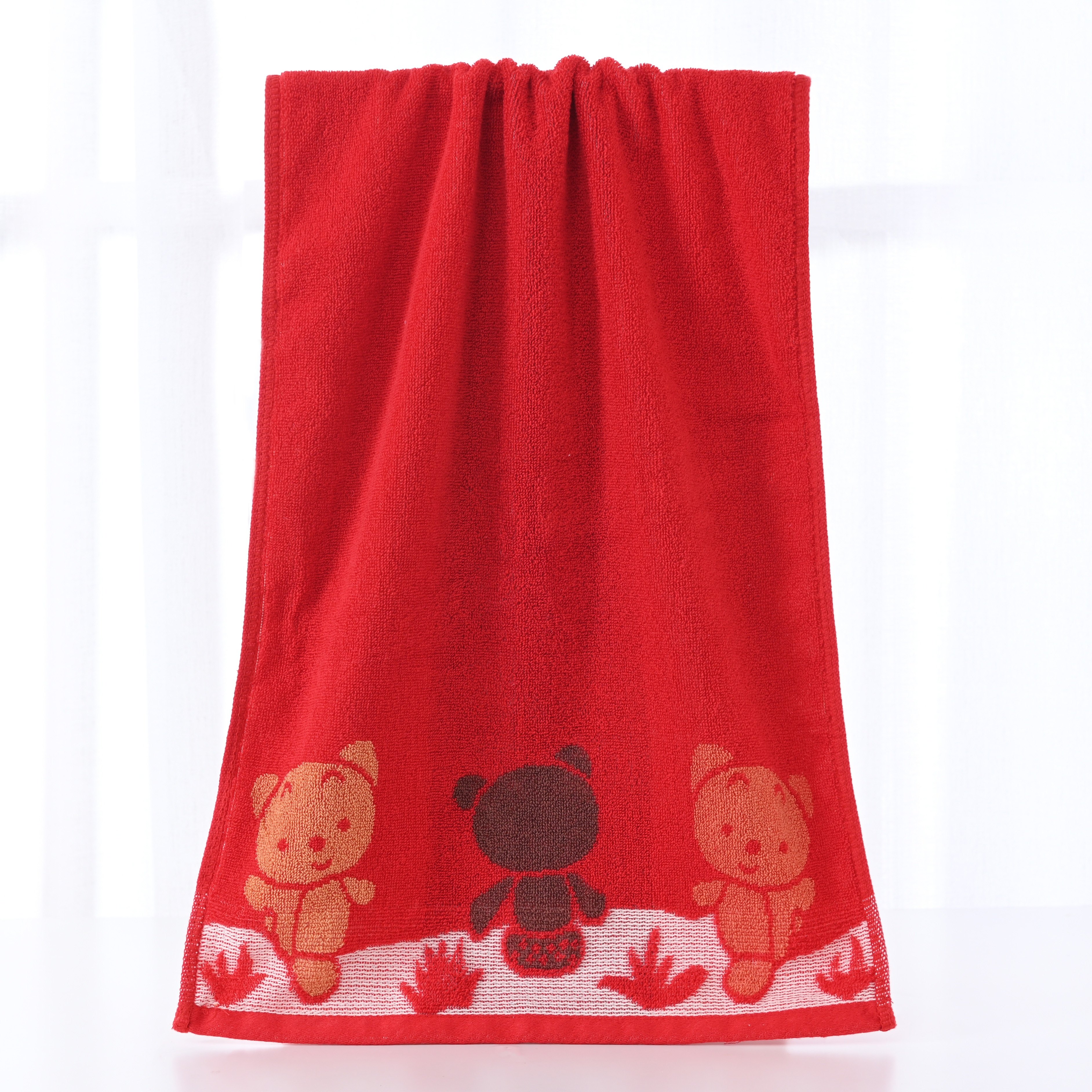 Cotton Red Hand Towel Household Soft Face Towel Wedding - Temu