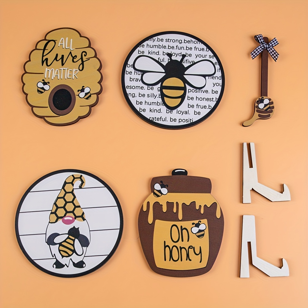 Cute Bee Cover Face Man Set Layered Tray Decoration For - Temu