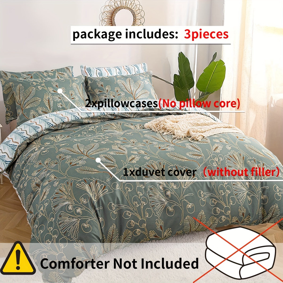 softan Printed Twin Duvet Cover Set with Zipper Closure, 2 Pieces Patterned  TwinTwin XL Size Duvet Cover for Corner Ties, Soft & Breathable