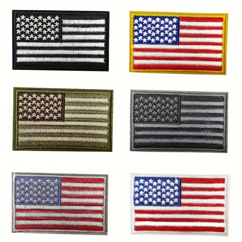 Embroidered Hook Loop US Army American Flag Patches Military Tactical Badge  for Cloth Bags Backpack Stickers
