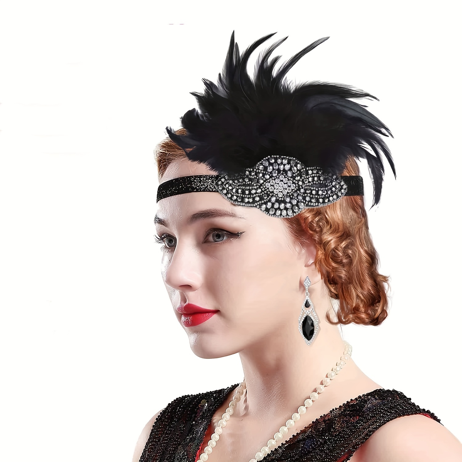 Gatsby – bandeau à plumes pour les années 1920, accessoires de