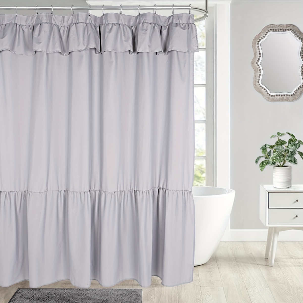 Forro de cortina de ducha transparente impermeable para baño, 72 x 72  pulgadas