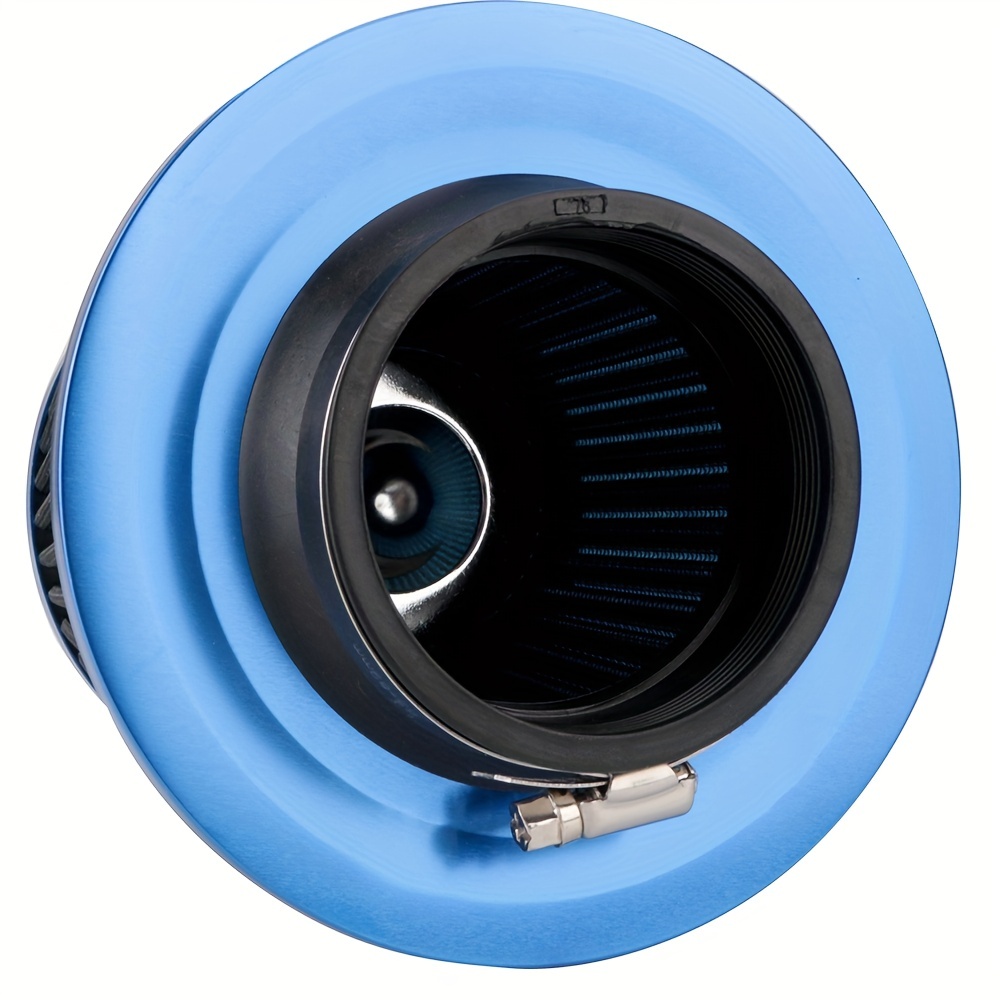XTevu High Flow Auto-Luftfilter – 78 Mm/3,1 Zoll  Edelstahl-Universal-Ansaugfilter – Luftfilter Zum Anklemmen, Waschbarer  Luftfilter(Blau)