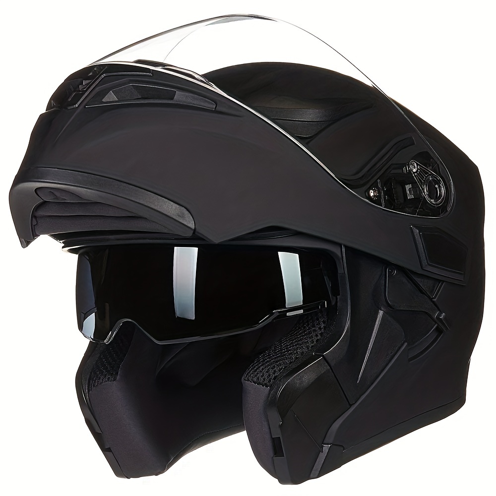  Cascos de moto para hombres y mujeres Flip Up modular casco de  motocicleta con doble visera aprobada por DOT, cascos de cara completa para  moto de calle, motocross, ATV scooter F