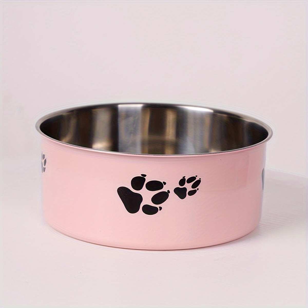 TEMU 1pz. Ciotola per cani in acciaio inossidabile Ciotola per l'alimentazione con stampa Facile da pulire Ciotola per per cani antiscivolo Regalo di