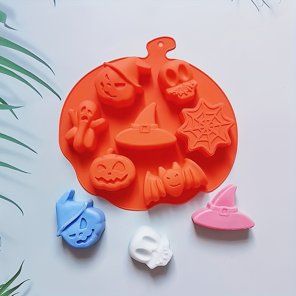 DIY Creative Bat Skull Funny Pumpkin Cookies Chocolate Mold Silicone Cookie  Candy Halloween Mold Cake Decorating Baking Tools