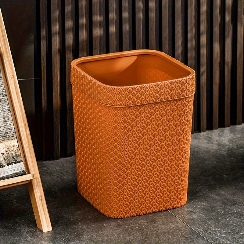 Simple Trash Can, Pressure Ring Trash Bin, Plastic Garbage Bin, Kitchen  Waste Basket, Large Capacity Dustbin For Living Room Bedroom Bathroom  Kitchen - Temu