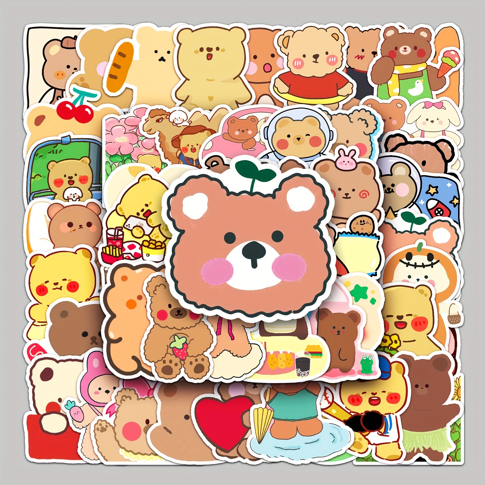 3D Rilakkuma Stickers Set of 3 Cartoon Anime Kawaii Cute Stickers Bear  Scrapbooking Sticker Book Decor Girls Gift - AliExpress