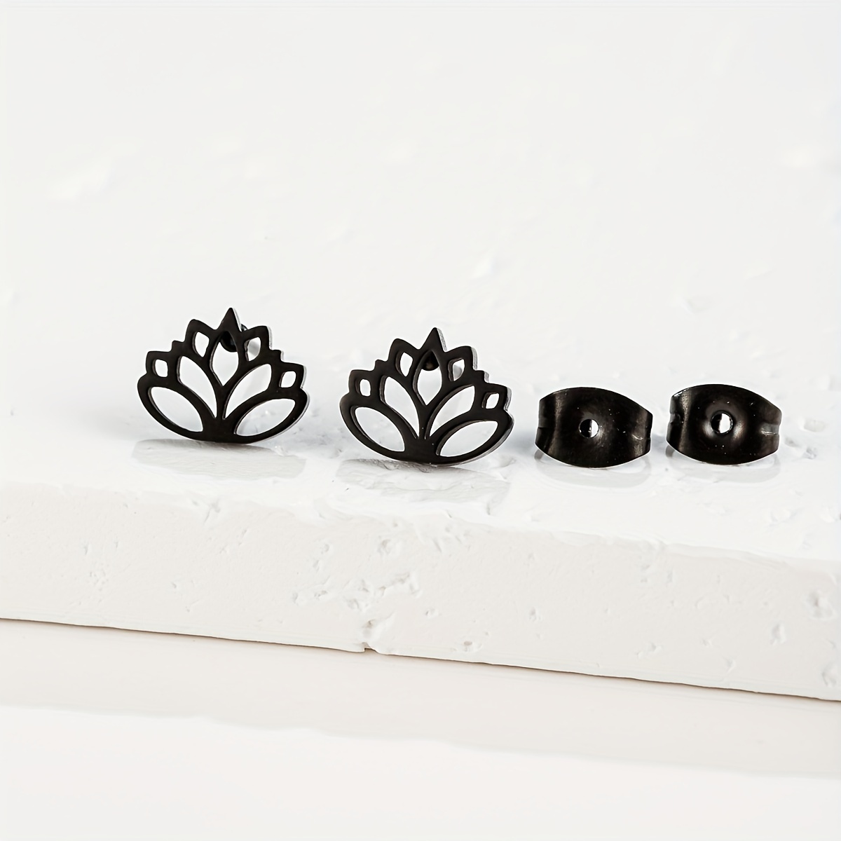 

2024 Trendy For Lotus Flower Stud Earrings - Hypoallergenic Stainless Steel, Vintage- For