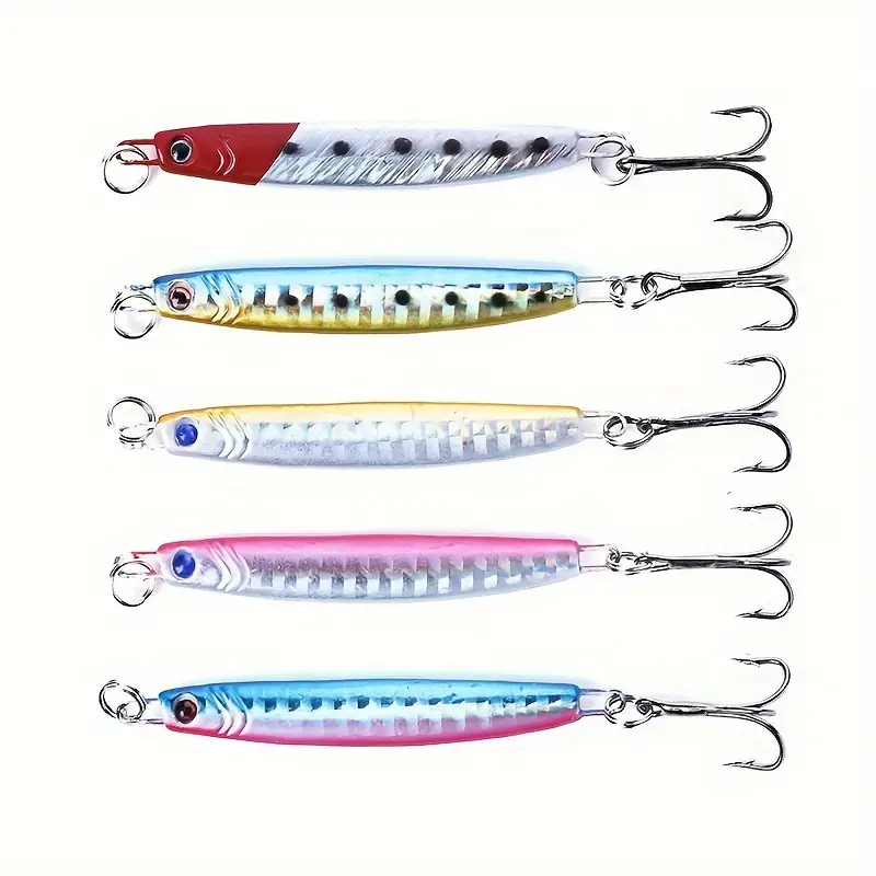 5pcs Fishing Lures Set, Metal Spoons, Hard Bait For Sea And Lake Fishing,  Accessories For Saltwater Freshwater, Trout Bass Salmon Fishing Lure