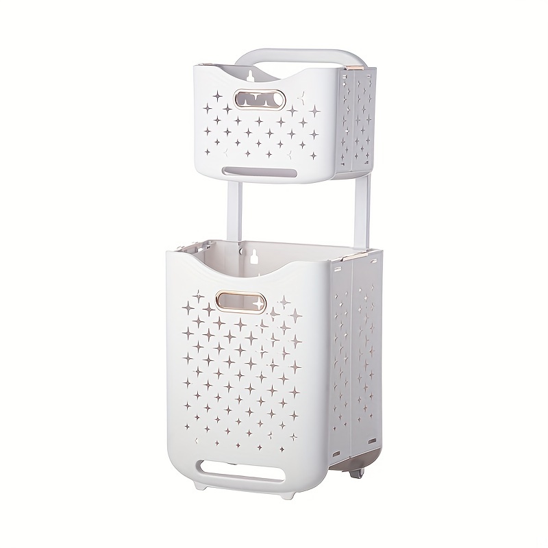 Foldable Plastic Laundry Baskets. Wall Hanging Storage Basket.  Multi-Function St