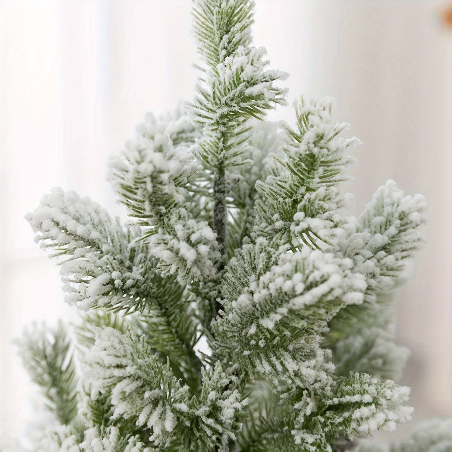 Pe Christmas Tree Snow Spray Flocking Linen Cedar Mini Small - Temu