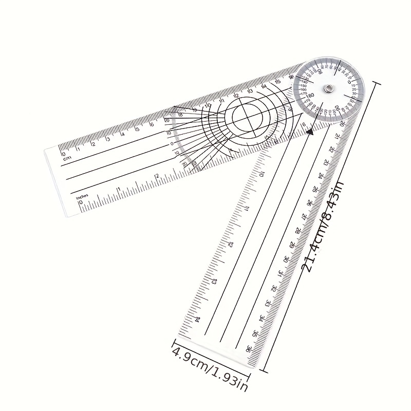 1pc Goniometro Circolare A 360 Gradi 50cm/20in Righello - Temu Italy